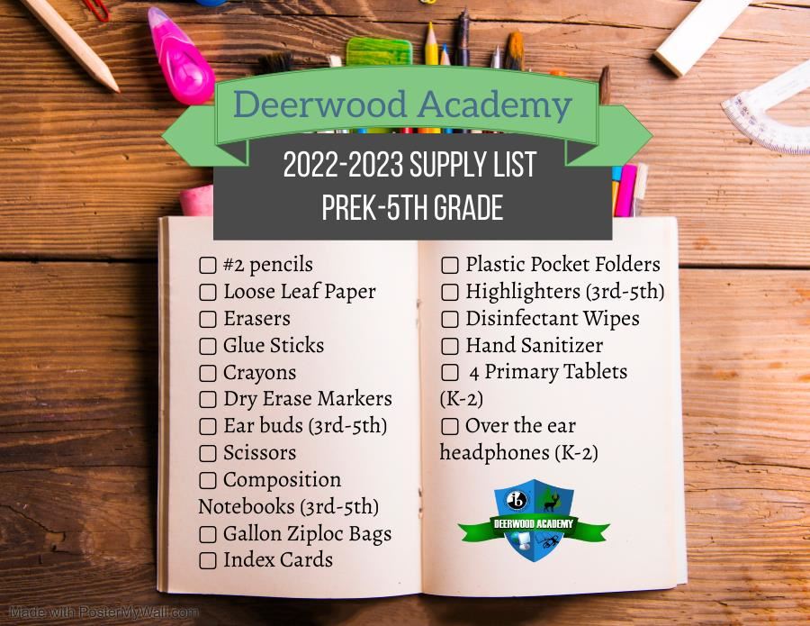Supply List 2022
